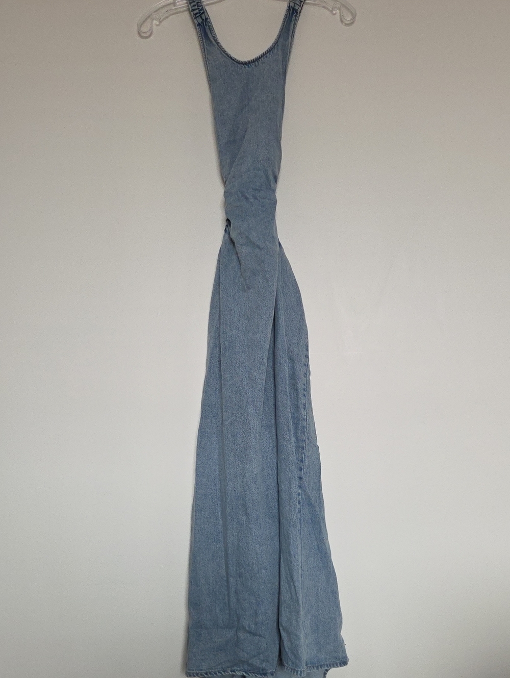 H&M Light Blue Denim Halter Dress